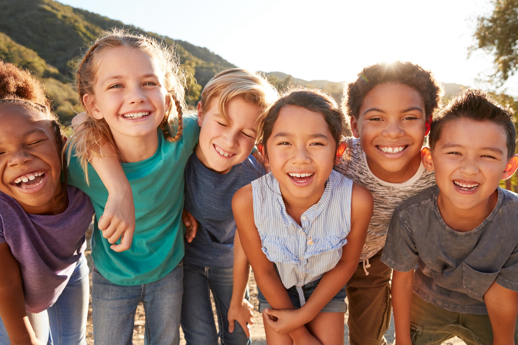 child smiling with braces